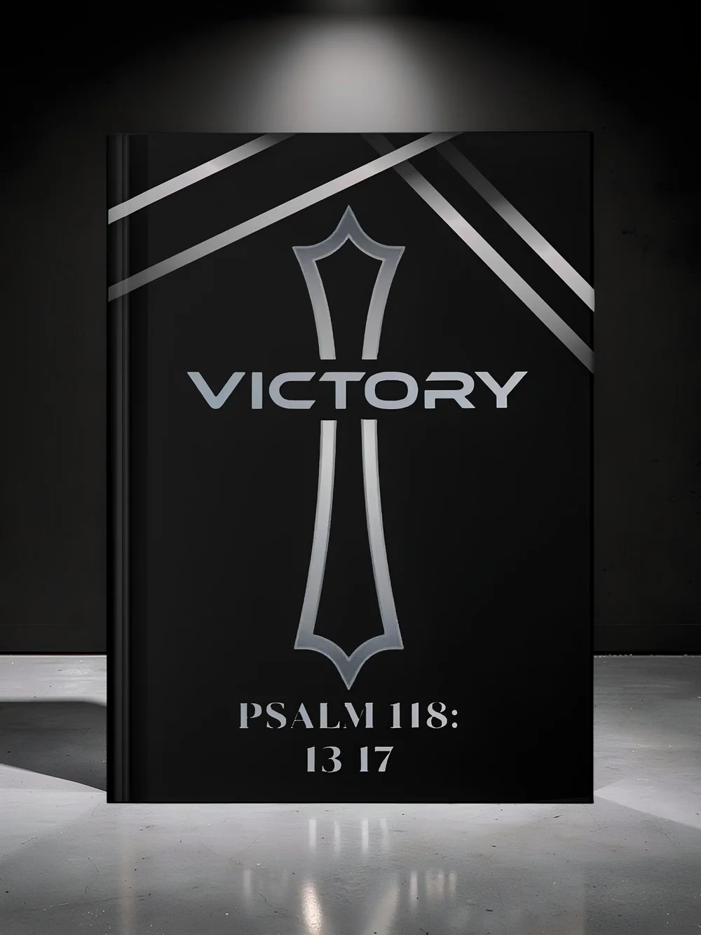 Victory Hardcover Journal — Psalm 118:13-17 Christian Prayer Notebook